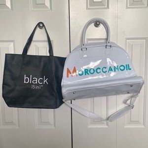 Bundle Of 2 Rare Professional Hair Care Brands Tote Bag And Small Duffel